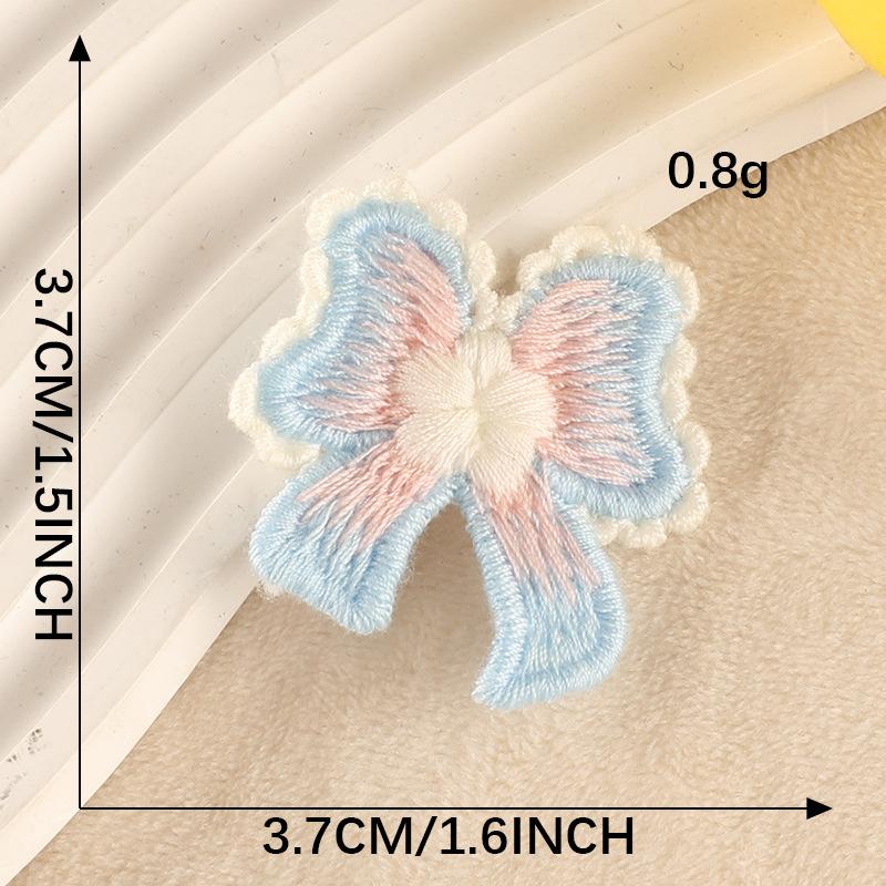 Вышивка Этикетка Бант Сделай сам Аксессуары для ручного аккаунта Аксессуары Нашивка Тканевая наклейка Брошь Ювелирные изделия Аксессуары для волос Аксессуары Наклейка с вышивкой