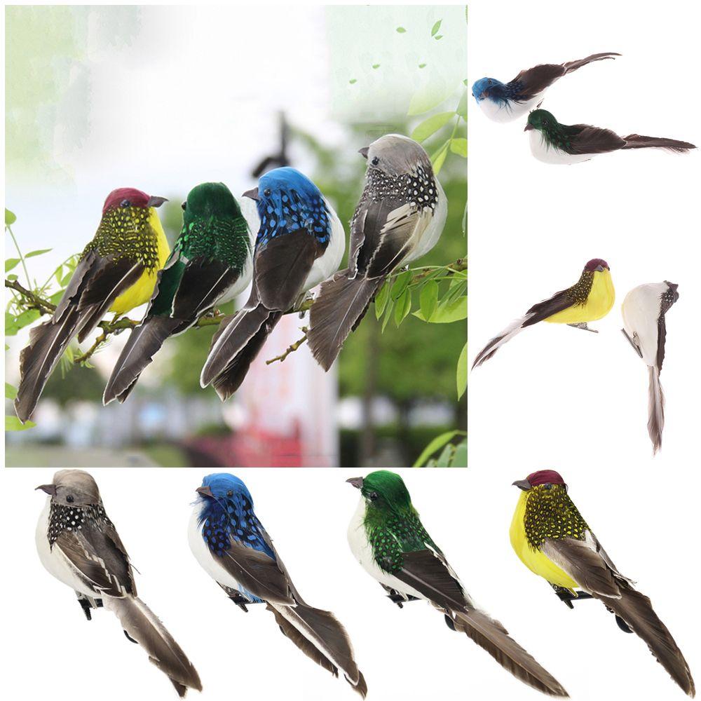 Decorations Garden Ornament Simulation Animal Model Lifelike Sparrow Artificial Birds Feather Foam