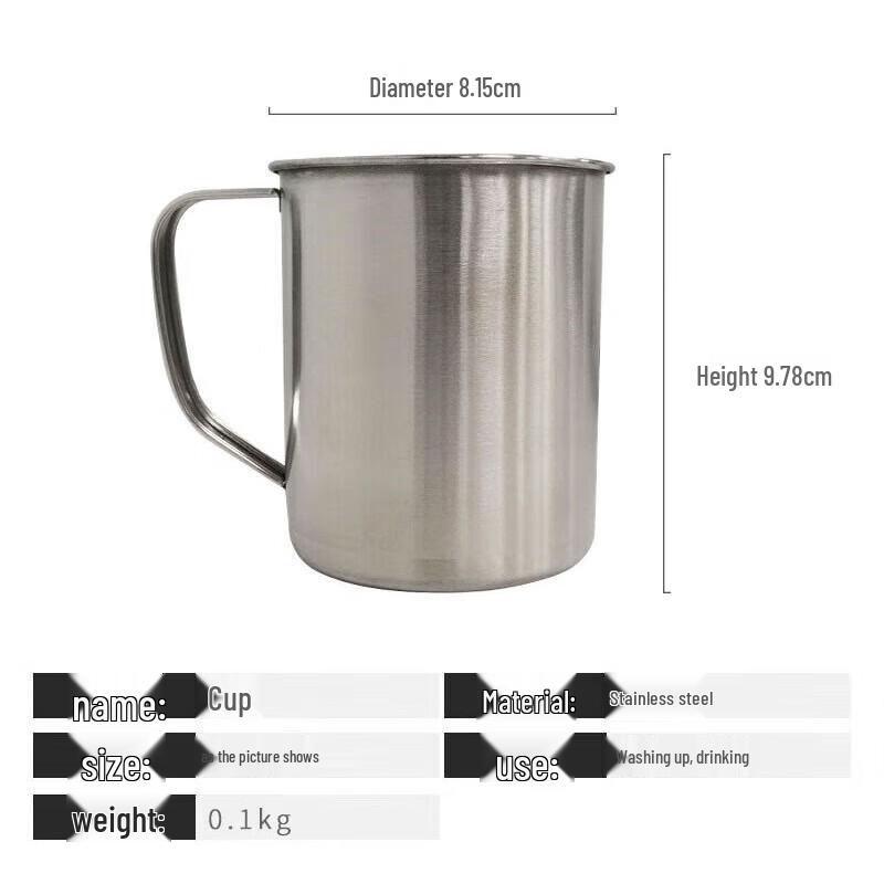 Stainless Steel Military Style Portable Cup
