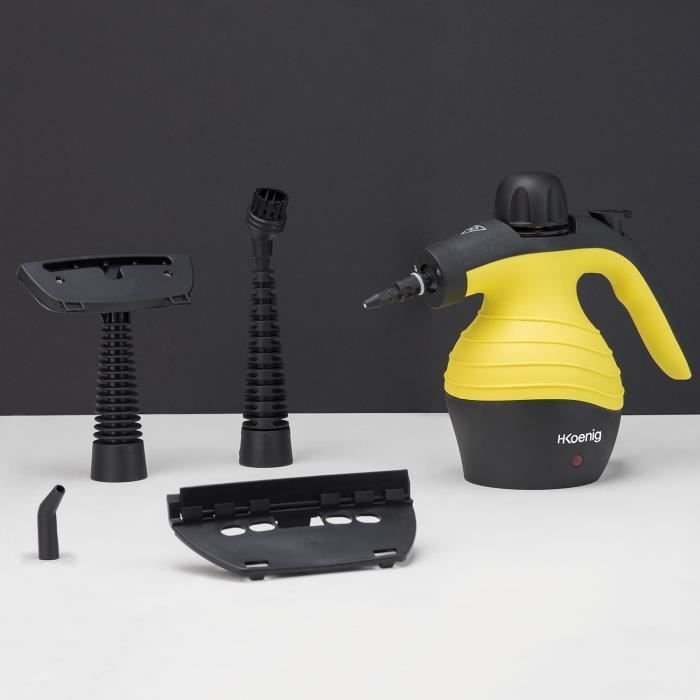 Nettoyeur vapeur à main HKOENIG - 4.2 bars max - Capacité 300 ml - Jaune