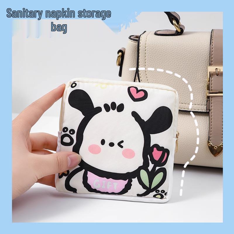 Portable Large-Capacity Cute Menstrual Pad Storage Bag for Students