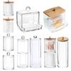 Cotton Swabs Jewelry Storage Box High Transparent Cleansing Cotton Storage Jar Cosmetics Organizer Lipstick Holder Storage Box