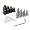 Motorcycle Wind Screen Shield Alu M5x16mm Screw Bolt Washers Kit Silver 10 Pack