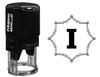 Printtoo Office Stationary R-40 Octagon Celtic Swirl Frame I Alphabet Monogram Initial Self Inking Rubber
