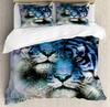 White Tiger Duvet Cover Set Queen Size Wildlife Comforter Covers Animal Print Bedding Set For Boys Girls Kids Art Bedroom Decor