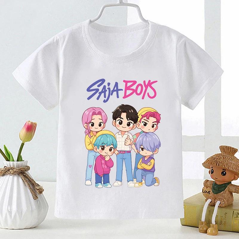 Детская футболка с принтом Kpop Охотник на демонов Весна/Лето для девочек и мальчиков