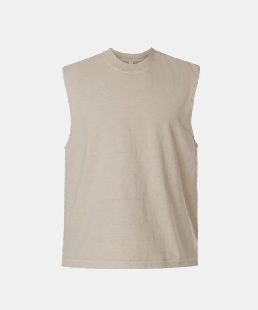 AAA Garment-Dyed 18-Count Sleeveless T-Shirt Usa Fit