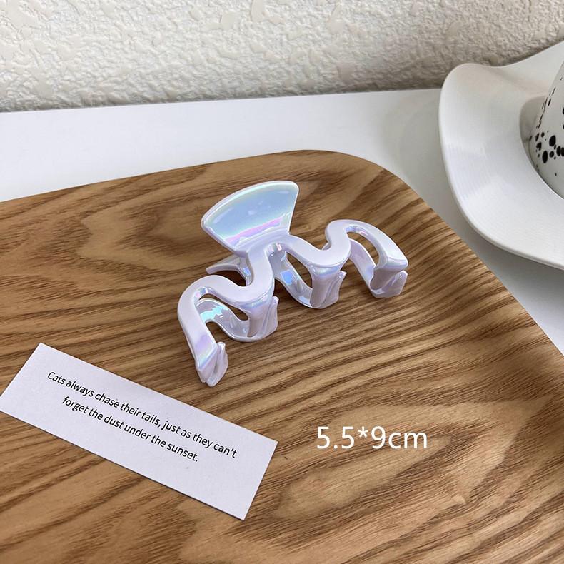 1pcs Korean Coffee Large Hair Claws Acrylic Hairpins Barrette Crab Hair Clips Headwear for Women Girls Braiders Hair Accessories