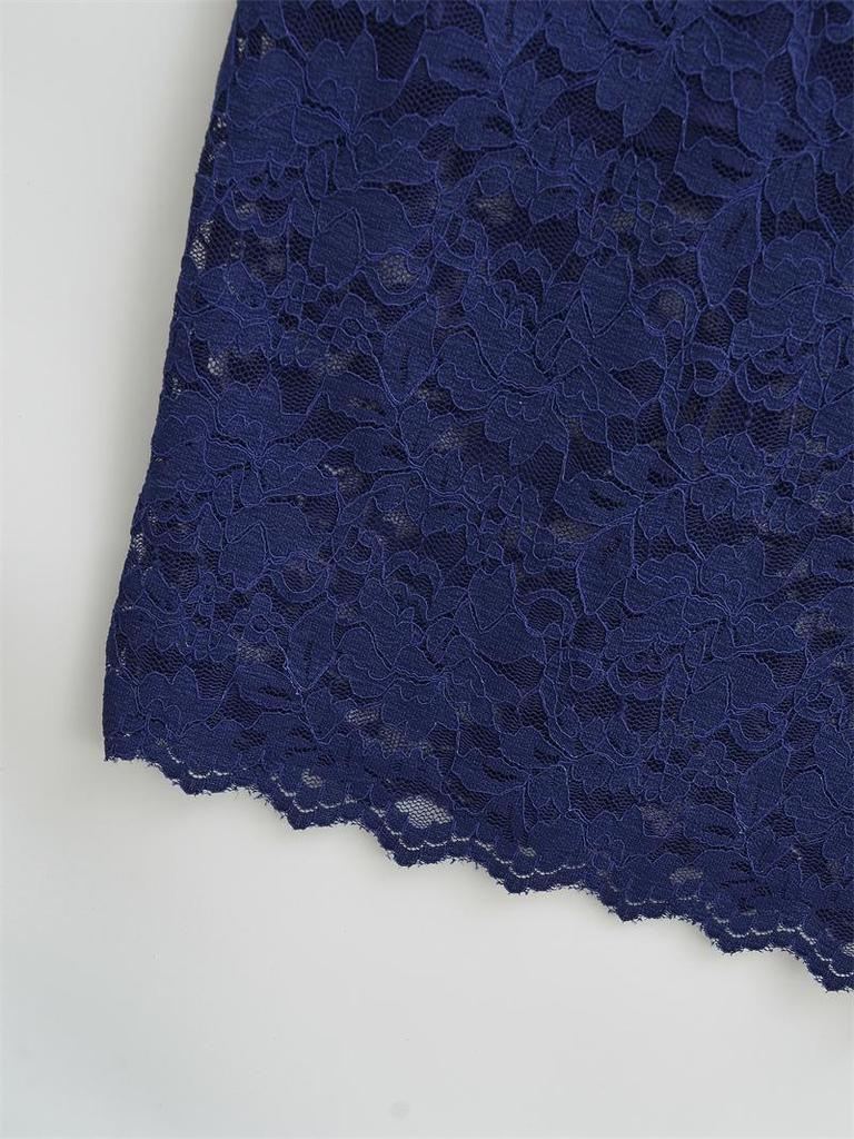 Тонкая кружевная юбка-миди с высокой талией для женщин, весна и осень