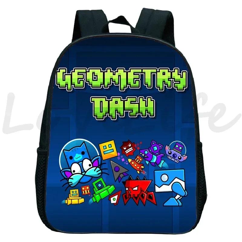 Злой Geometry Dash Рюкзаки для детского сада Мальчики Девочки Рюкзак Аниме Маленькая сумка для книг Дети Мультяшные школьные сумки Детский рюкзак