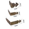 Foot Bracket Crafts Carved Metal Antique Bronze Corner Protector Box Decor Corner Brackets