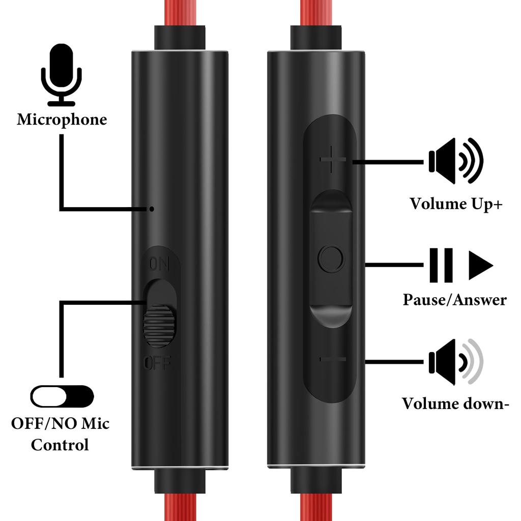 Geekria Cable Compatibility Audio Cord Sony Headphone Fits Inline Mic and Volume Control M WH-ULT900N WH-1000XM5 WH-XB920N WH-XB910N Cable, 3.5mm 1.2