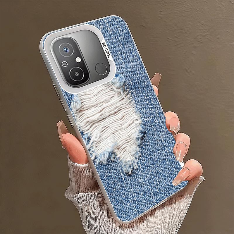 Retro Denim Pattern Soft Phone Case for Xiaomi Redmi 15C 15 14C 13C 12C Poco X5 X6 X7 Pro X3 F8 F7 Ultra M8 13 12 Cover Back She