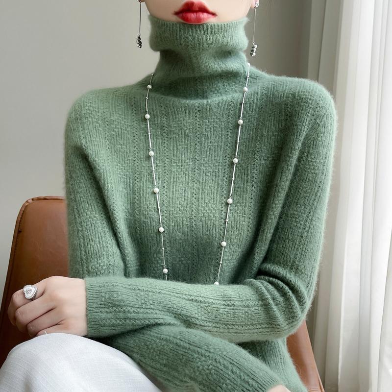 Женский кашемировый свитер Qinghe Cashmere 30% кашемир 70% шерсть Осень и Зима Пуловер Теплый и Модный