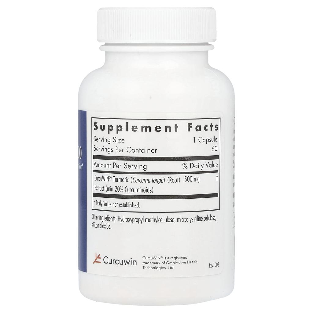 Curcuwin® 500, 500Mg, 60 Veggie Capsules