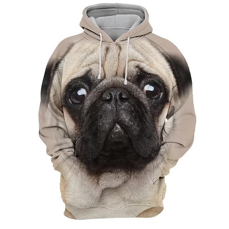Sweat À Capuche À Manches Longues Imprimé 3D Pour Hommes Et Femmes, Sweat-shirt, Pull, Manteau, Haut, Animaux Drôles, Chiens, Mode