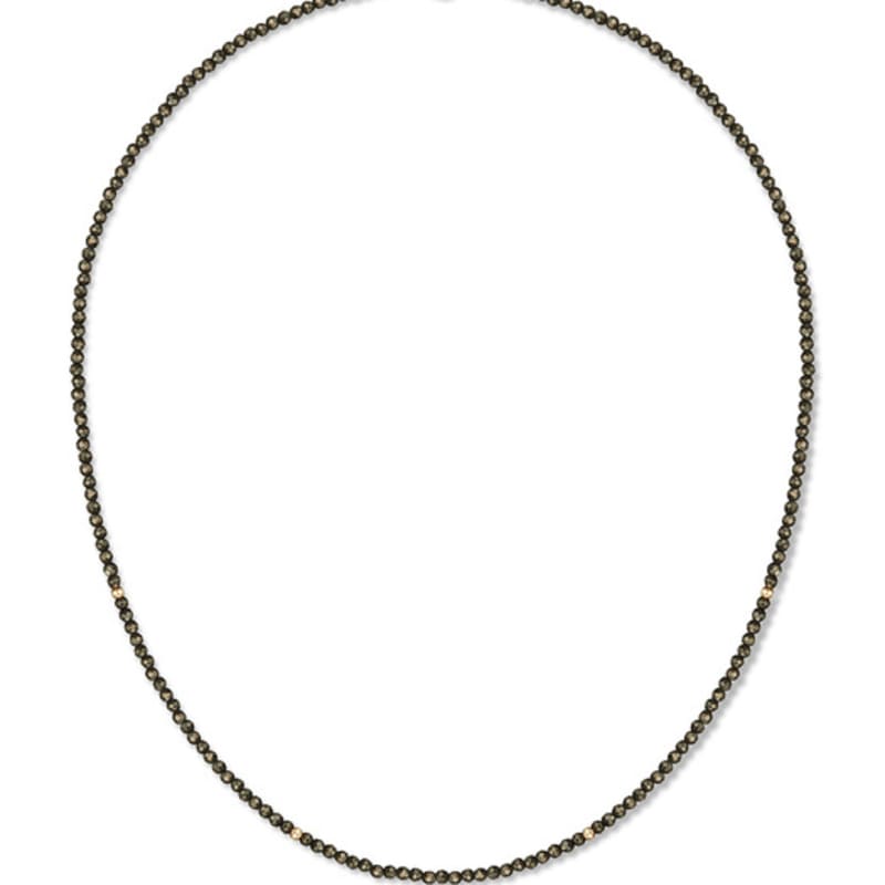 LUNNE 14k Natural Pyrite Gold Ball Necklace (14k Gold) #LFN16
