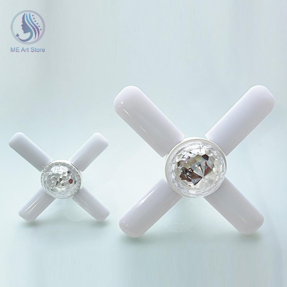 Светодиодная лампа E27, лопастной вентилятор, музыкальная лампа с четырьмя лепестками, Bluetooth-динамик, складная светодиодная лампа, потолочный светильник с пультом дистанционного управления