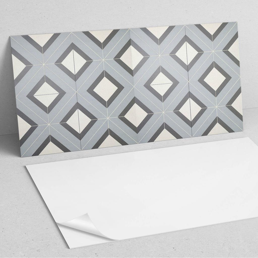 Panel Winylowy Z Nadrukiem - Dekoracja Do Sypialni 100X50 Cm Geometria W Pastelach