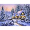 DIY 5D Diamond Painting House Winter Scenery Cross Stitch Full Round Diamond Embroidery