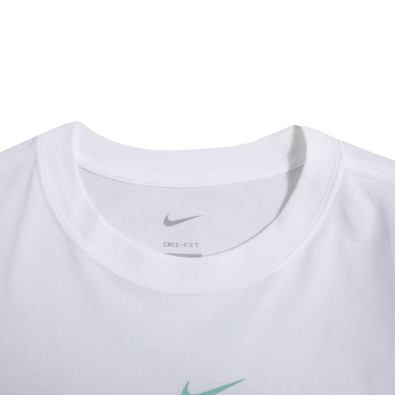 Nike SS23 T Shirts Men's White Crew Neck Moderate Straight Fit FJ7227-100