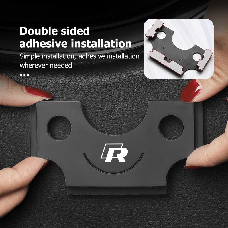 VFHJQ1 For Volkswagen VW ABS Mini Car Door Card Holder Portable ID Card Storage Case Golf Jetta Passat mk4 mk5 mk6 CC B5 B6 B7 Golf 4