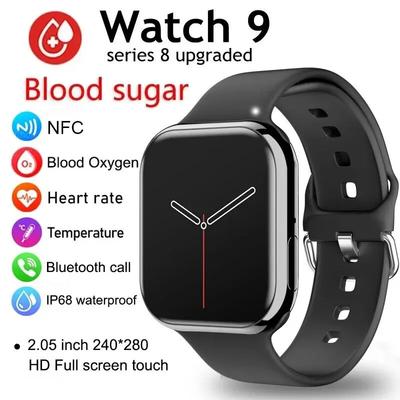 НОВЫЕ умные часы серии 9, мужские кровяное давление, BT Call, NFC, мониторинг сна, беспроводная зарядка, женские спортивные умные часы для IOS Android