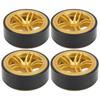 4pcs RC 6 Spoke Plastic Wheel Rims with Rubber Tires for 1 10 RC Drift Car OnRoad Drifting Car