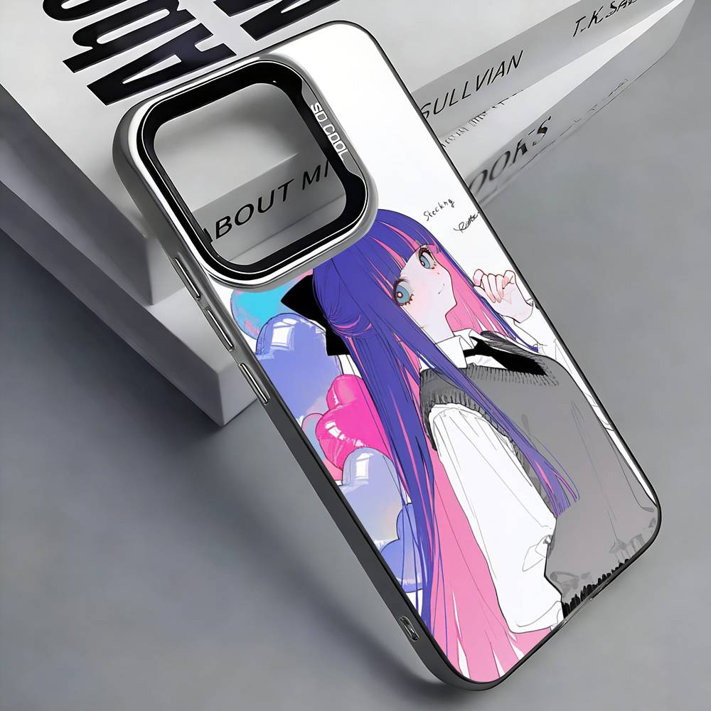 Чехол для телефона 'Девушка в чулках и с подвязками' для iPhone 17, 16, 15, 14, 13, 12, 11 Plus, Pro Max, Цветной Серебристый Funda Чехол