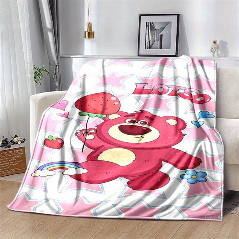 1pc Lots-o'-Huggin' Bear Print Blanket, Cute Cartoon Design, Living Room Home Decoration Sofa Travel Soft and Cozy