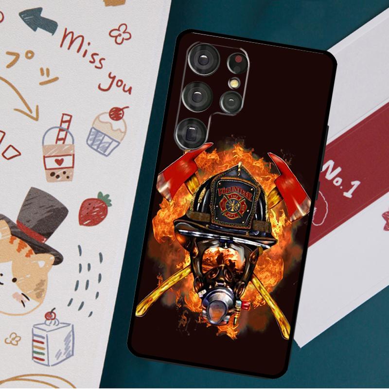 Чехол Firefighter Heroes Fireman для Samsung Galaxy S23 S21 S22 Ultra Plus S20 FE Note 20 Note 10 S8 S9 S10 Plus