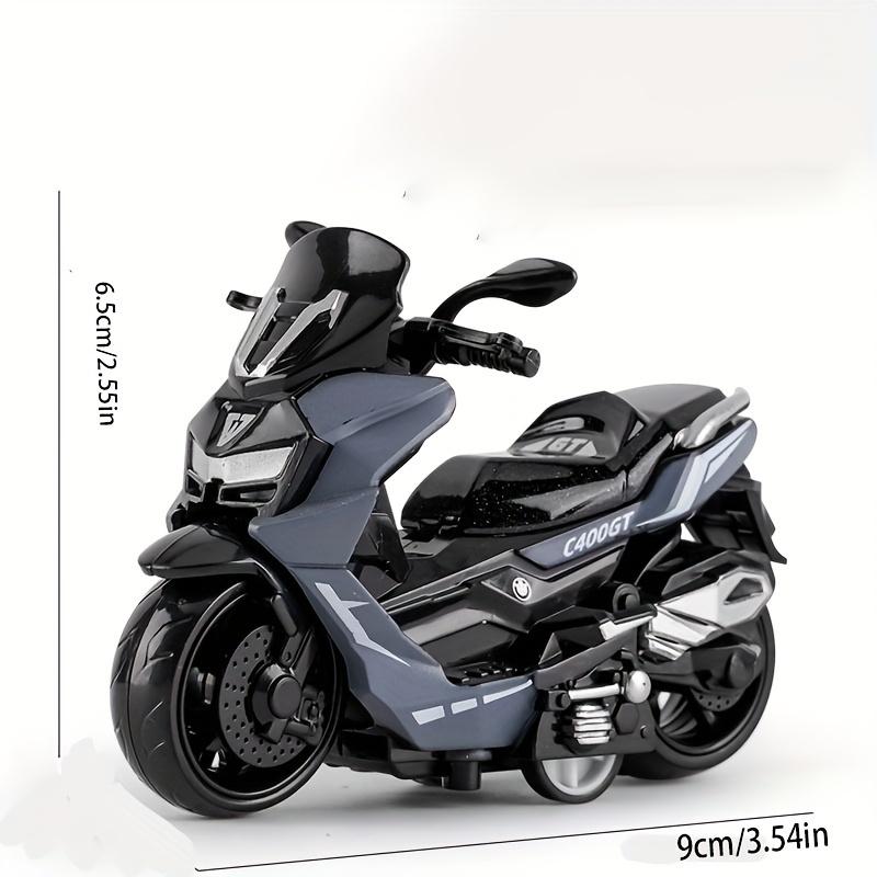 1 шт. Креативная мотоциклетная игрушка с пружинным механизмом, Реалистичный педальный мотоцикл с пружинным механизмом, Детская игрушка-украшение, Съемное заднее сиденье с подвижным