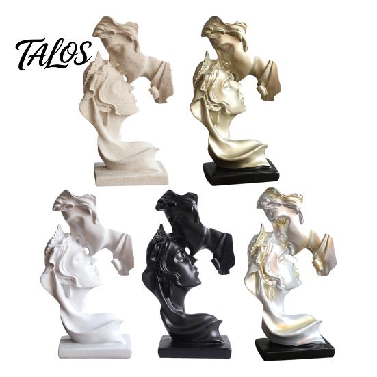 Декоративная скульптура для Resin Art, Скульптура целующейся пары, Абстрактная скульптура пары для декора дома, Минималистичная двусторонняя статуэтка лица, Романтическая