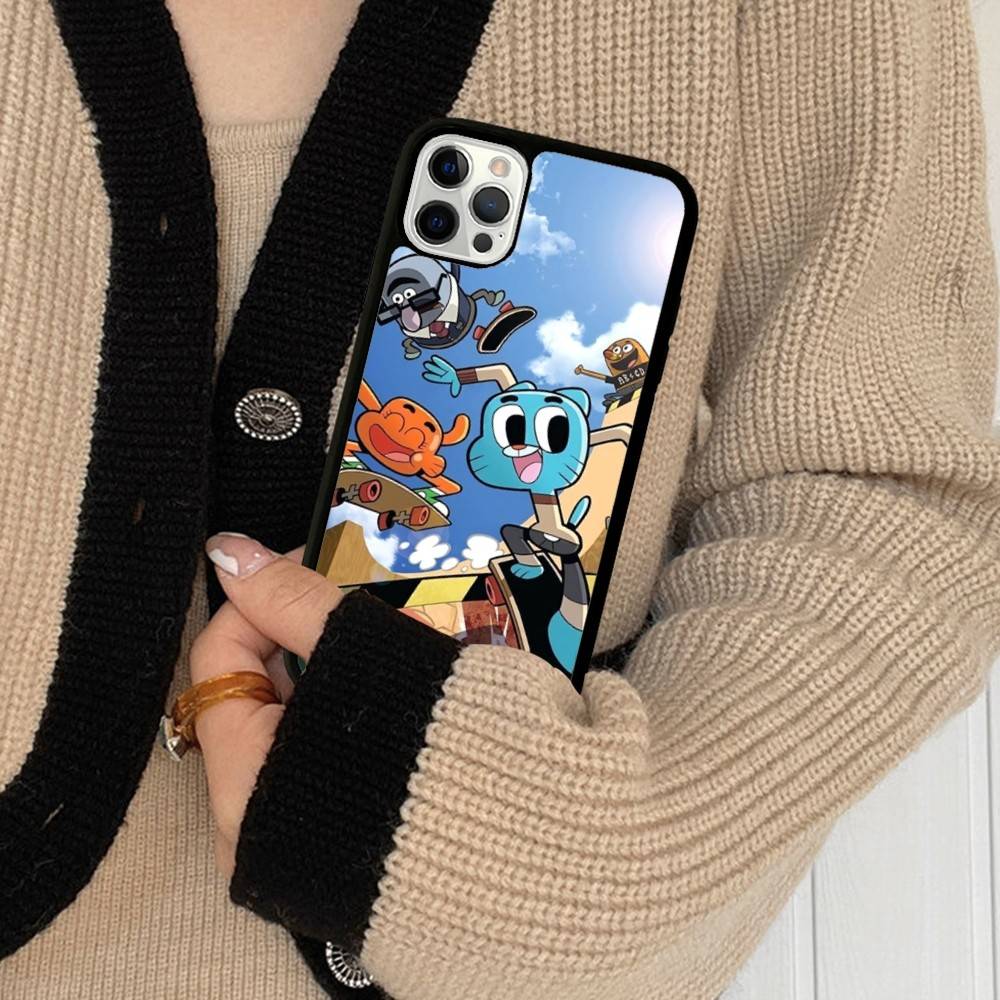 Чехол для телефона Gumball Anime A-Amazing World для iPhone 17 16 15 14 13 Pro 12 11 Pro Max, Жесткий PC+TPU, Задняя крышка