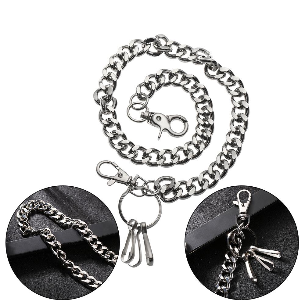 Hipster Punk Rock Key Chains Clip Pant Jean Keychain Wallet Chain Belt Thick chain Biker Link