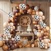 163 Pieces Cow Pattern Wreath Balloon Chain Set, Birthday Farm Theme Wreath Balloon Arch