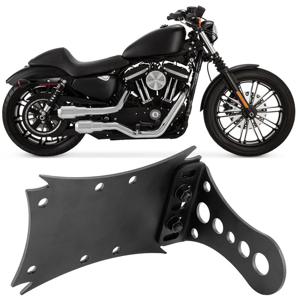Motorcycle Retro Side Mount License Plate Tag Holder Bracket