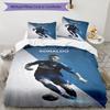 Ronaldo's Juventus Football Team Celebration Bedding Set, Breathable Duvet Cover with Pillowcases, Soft Bed Linen for Bedroom Home Decoration, Perfect