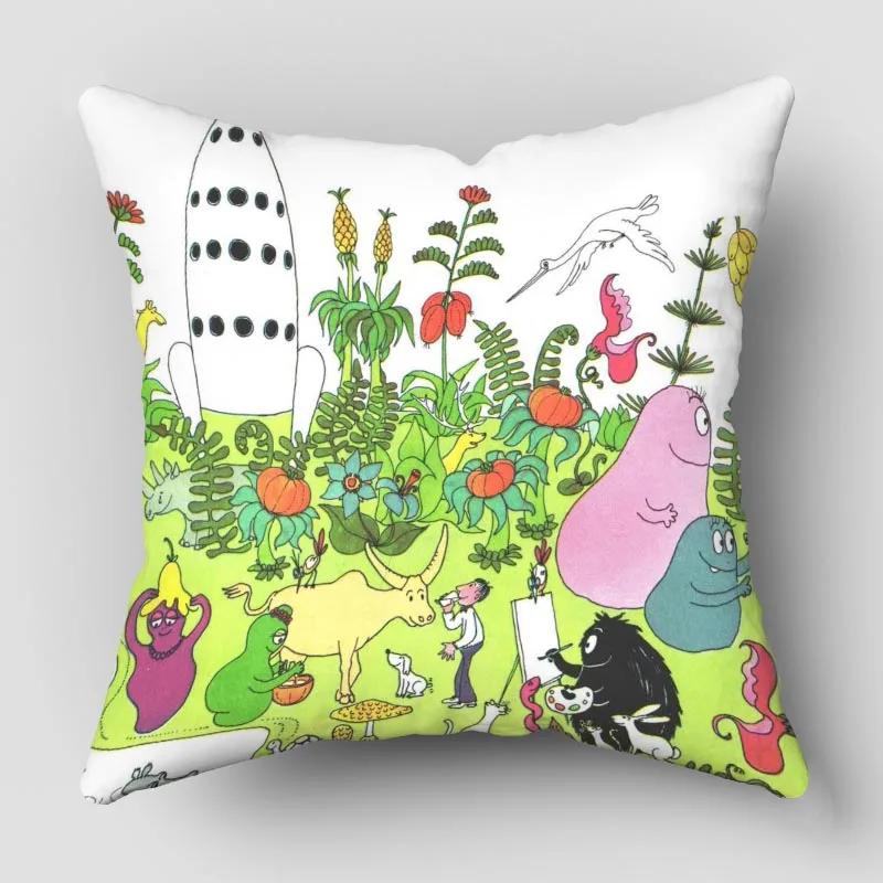 Наволочки Барбапапа Животные Снеговик Принт Наволочка Декоративная Зимняя Праздничная Вечеринка для Дивана