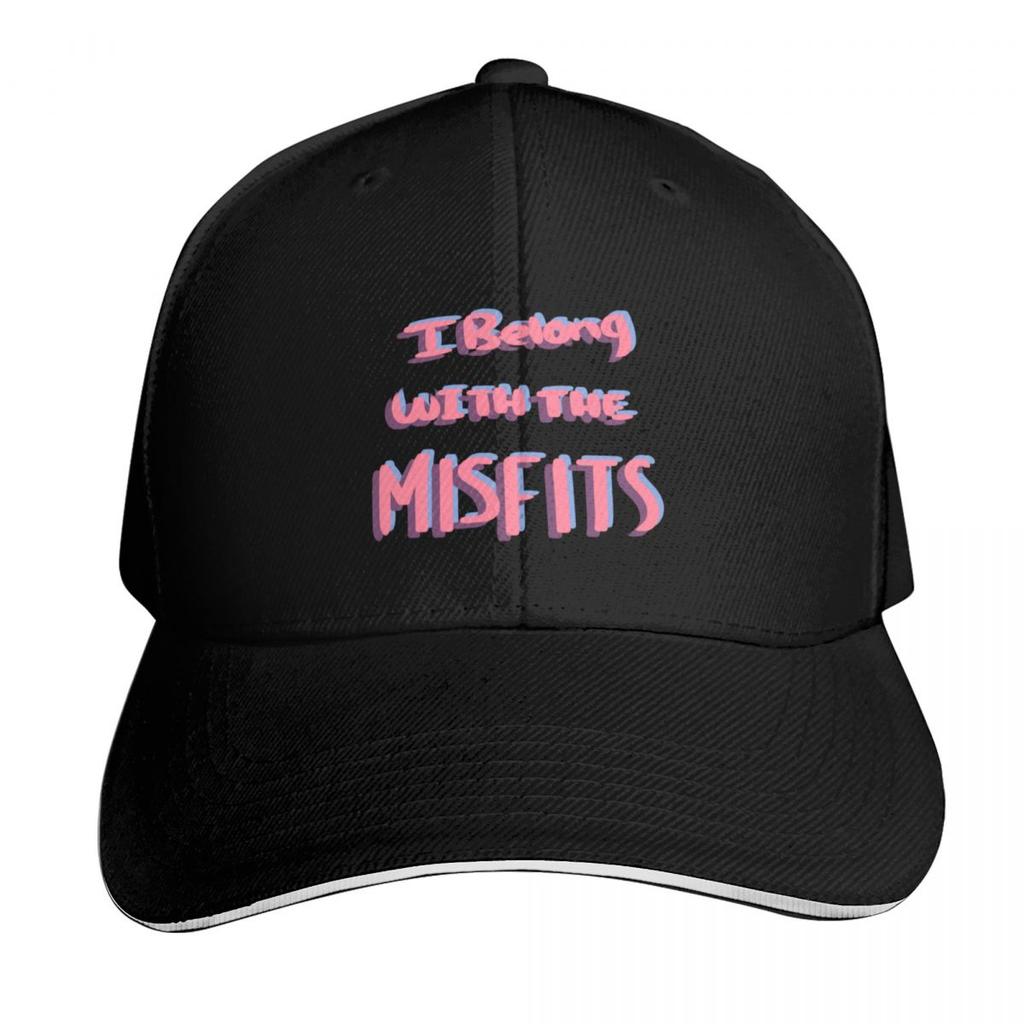 I Belong with the Misfits Baseball Cap Military Tactical Cap Rugby Hat Baseball Cap Icon Women Hats Unisexs