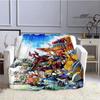 Одеяло с мультяшным принтом Digimon, теплое одеяло с фланцем, одеяло для пикника, домашнее дорожное одеяло, подкладка для кровати, подарок на день рождения