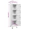 4 Compartment Lockable Locker Cabinet 38 x 45 x 180 cm