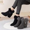 New Women's Cotton Ankle Boots with Fleece New Large Size Pointed Rhine-drill Comfortable Hair Short Boots C1125