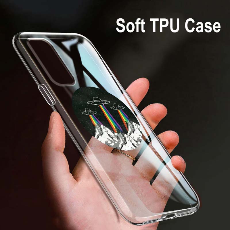 Cartoon Alien Art For OPPO Reno7 SE 6 5 Z F 4G 5G Find X2 X3 Neo Lite Pro Plus Transparent Soft Phone Case Coque