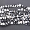 Натуральный драгоценный камень, свободная прокладка, черно-белые бусины из камня зебры, бусины из натурального камня, 4, 6, 8, 10 мм, бусины для изготовления ювелирных изделий