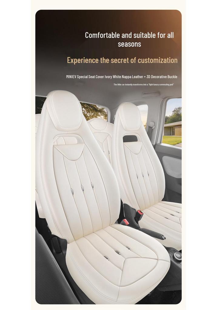 Wuling Hongguang MiniEV Leather Seat Covers - All-Season Full Coverage Cushions