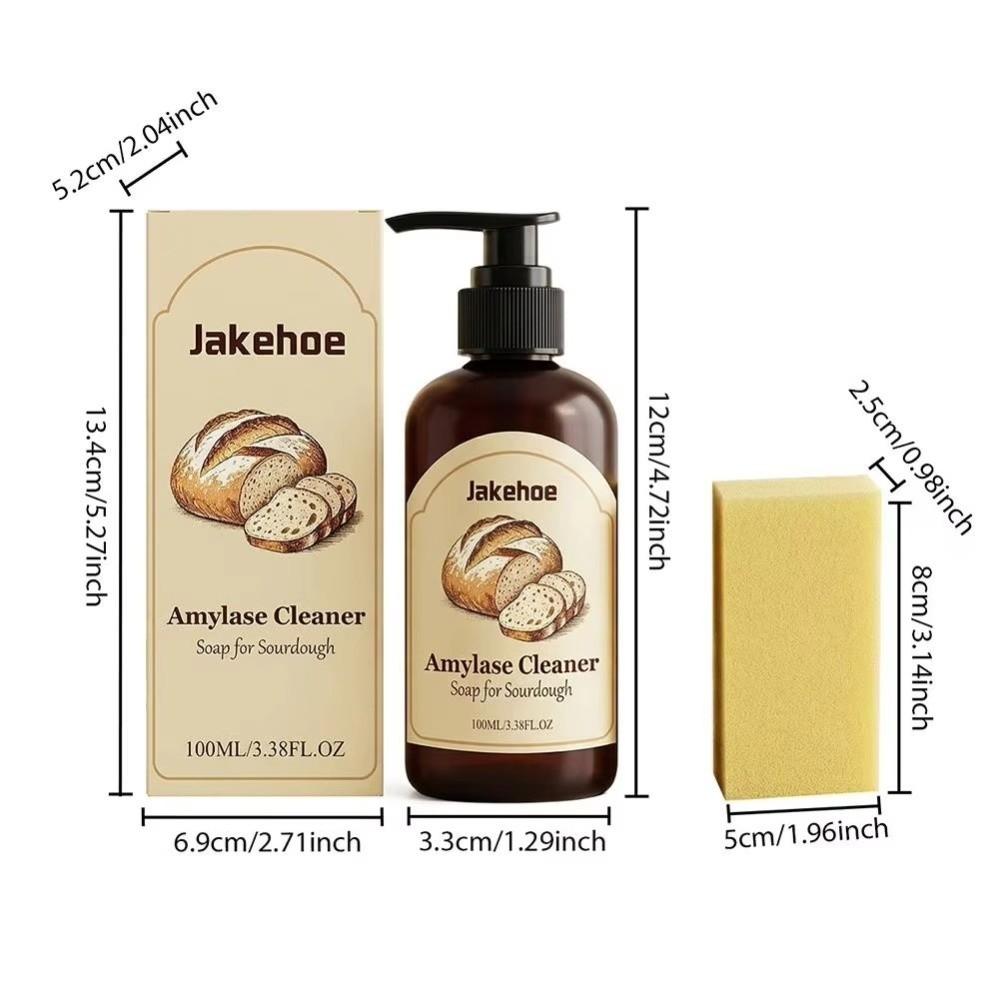 Dough Residue Remove Dishes Cleaning Agent 100ML Sourdough Enzyme Soap for Kitchen