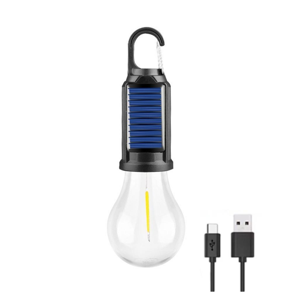 Солнечный светодиодный кемпинговый фонарь, перезаряжаемый через USB C, портативный свет для палатки, водонепроницаемый, ручной, подвесной, для улицы, для рыбалки, барбекю, походов