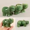 Classic Green Pink Craving Lucky Elephant Feng Shui Statue Figurine Home Office Ornaments