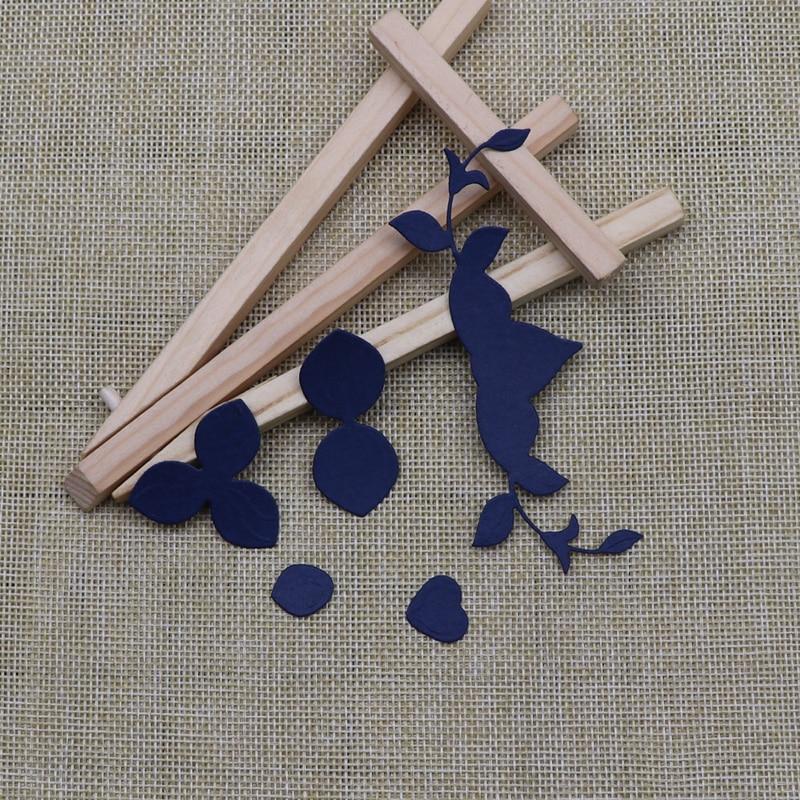 Клевер бутон завод металлический трафареты для резки трафареты для скрапбукинга альбом штамп бумага карты тиснение